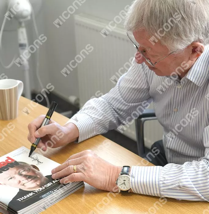 Icons Sir Alex Ferguson Signed Manchester United Programme: Last Home Game