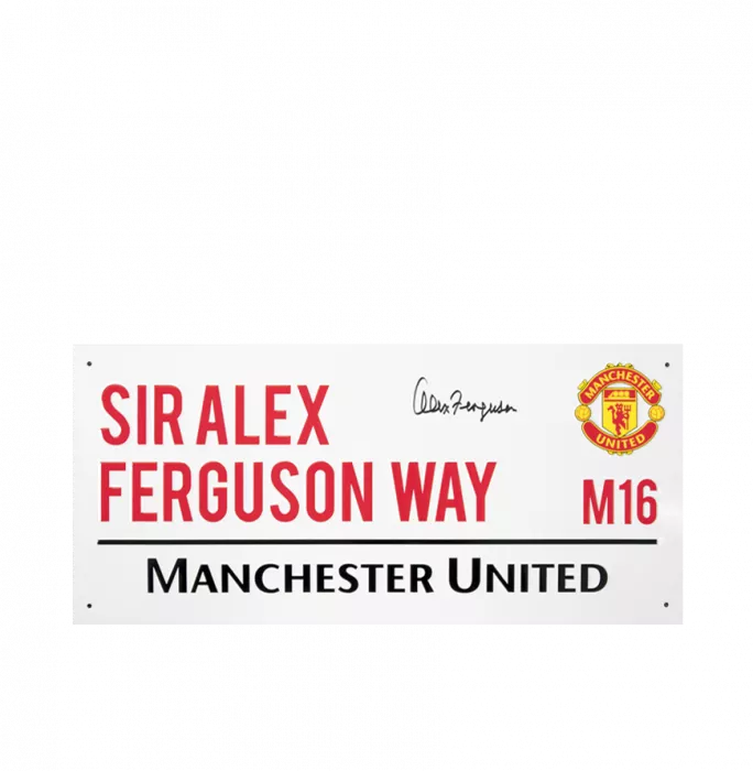 Icons Sir Alex Ferguson Signed Manchester United Street Sign: Sir Alex Ferguson Way