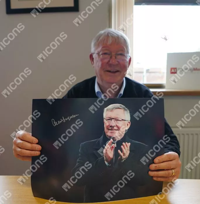 Icons Sir Alex Ferguson Signed Photo In Premium Photo Frame: The Boss