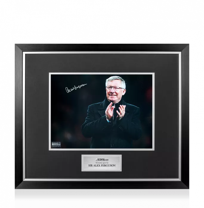 icons Sir Alex Ferguson Signed Photo In Premium Photo Frame: The Boss