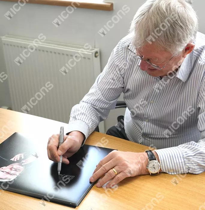 Icons Sir Alex Ferguson Signed Photo: The Boss In Black Wooden Frame