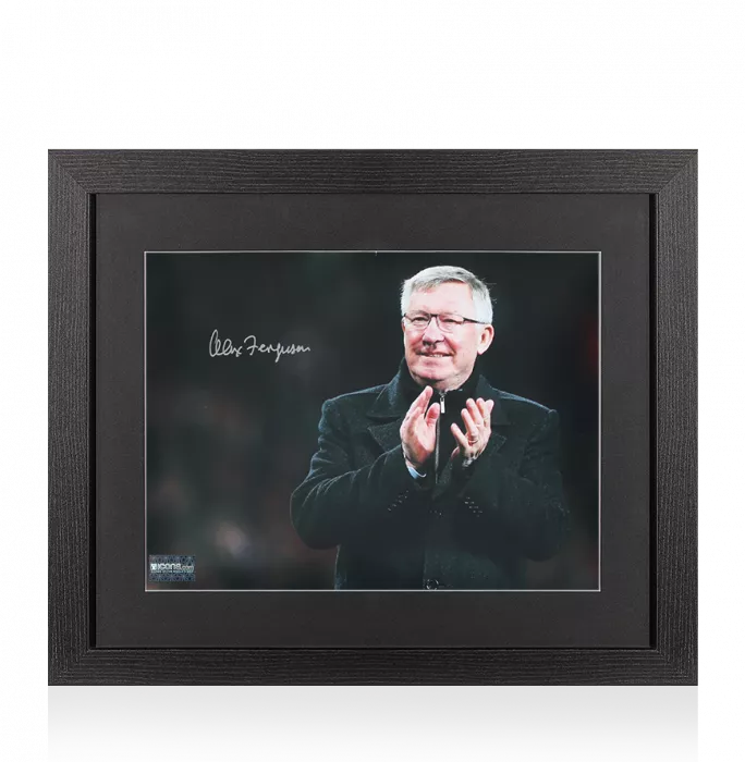 Icons Sir Alex Ferguson Signed Photo: The Boss In Black Wooden Frame