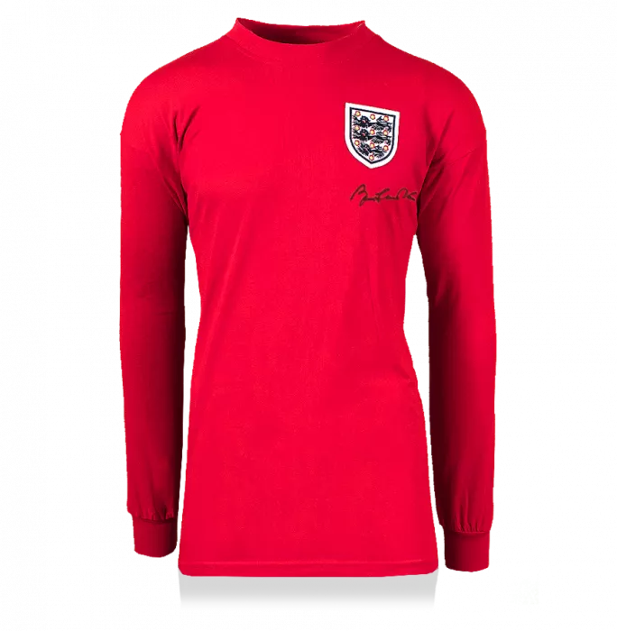 Icons Sir Bobby Charlton Official 1966 FIFA World Cup™ Front Signed And Hero Framed England 1966 Shirt