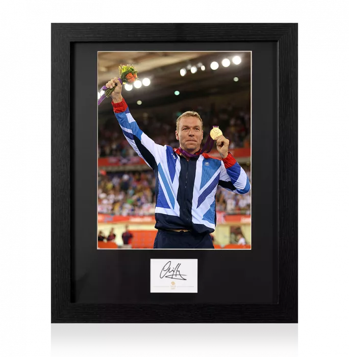 icons Sir Chris Hoy Signed Team GB Card and Photo Frame: Option 1