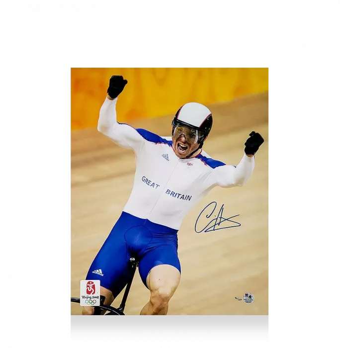 Icons Sir Chris Hoy Signed Team GB Photo: Beijing 2008 Men's Sprint Gold
