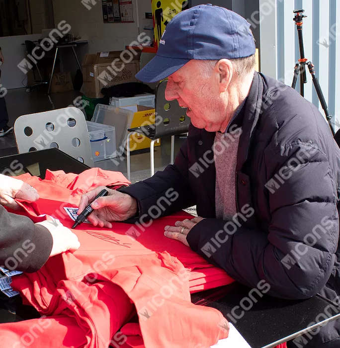Icons Sir Geoff Hurst Official 1966 FIFA World Cup™ Front Signed And Framed Score Draw England 1966 Away Shirt