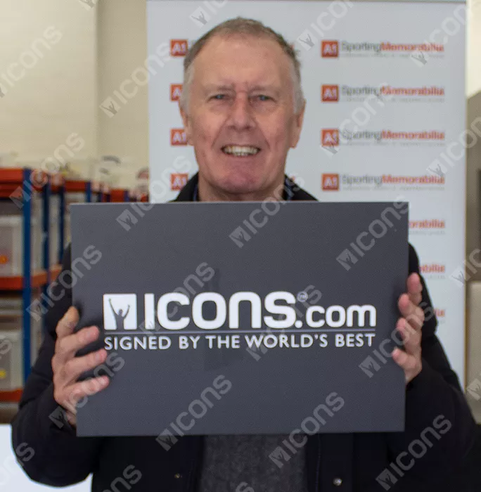 Icons Sir Geoff Hurst Official 1966 FIFA World Cup™ Front Signed And Framed Score Draw England 1966 Away Shirt