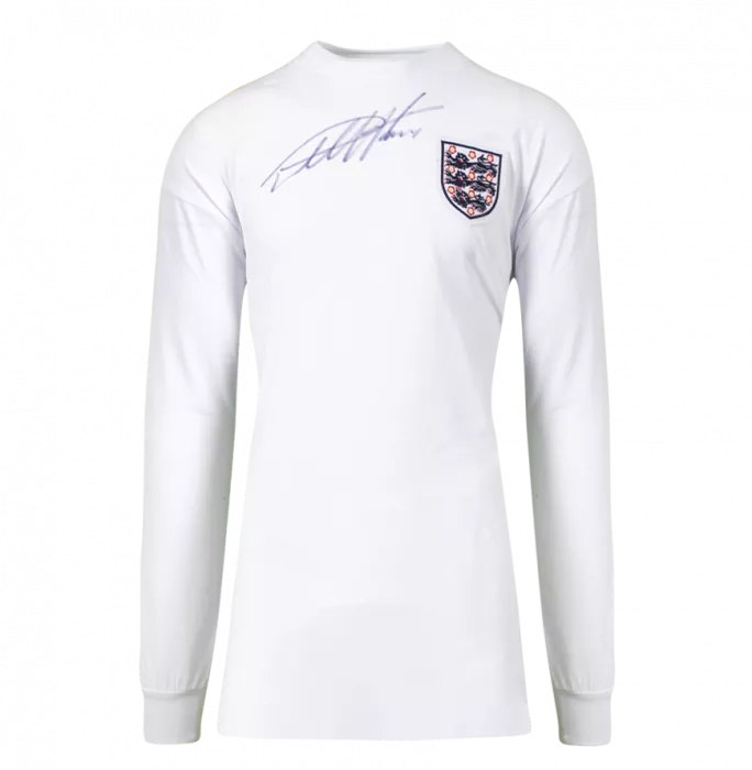 Icons Sir Geoff Hurst Official 1966 FIFA World Cup™ Front Signed And Hero Framed England 1966 Home Shirt