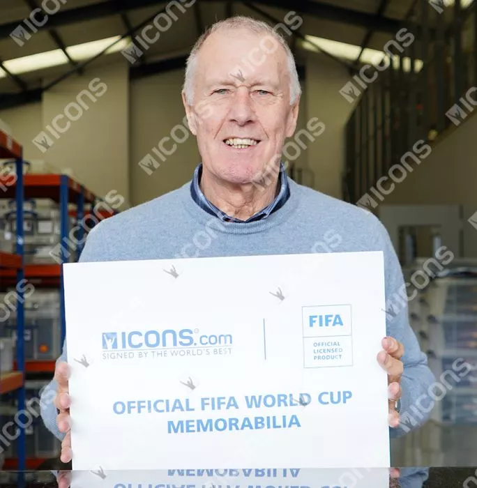 Icons Sir Geoff Hurst Official 1966 FIFA World Cup™ Front Signed And Framed England 1966 Home Shirt