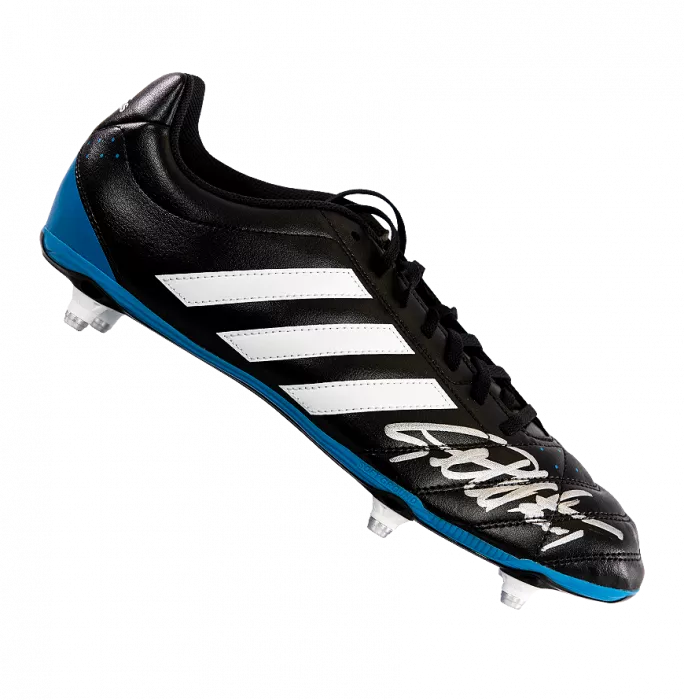 Icons Sir Geoff Hurst Signed Black And Blue Adidas Boot