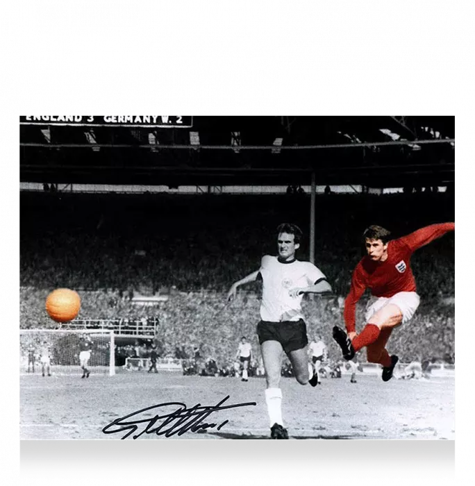 icons Sir Geoff Hurst Signed England Photo: 1966 FIFA World Cup Final Goal