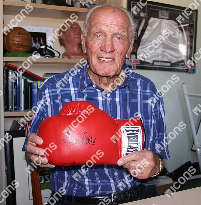 Icons Sir Henry Cooper Signed Red Everlast Boxing Glove
