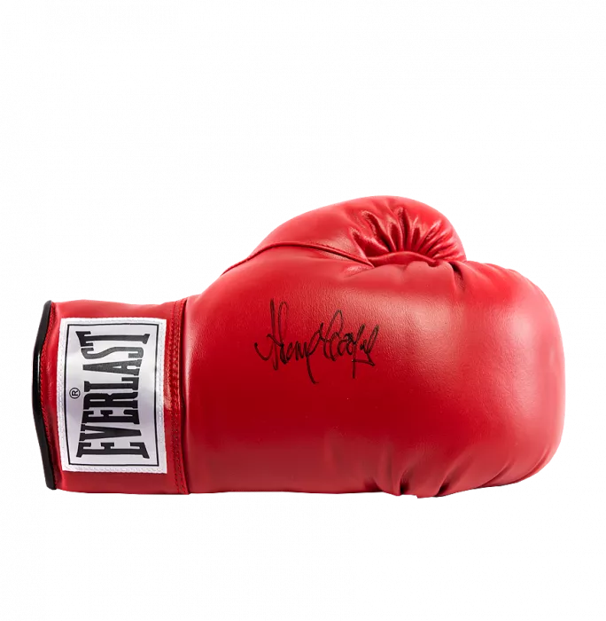 Icons Sir Henry Cooper Signed Red Everlast Boxing Glove
