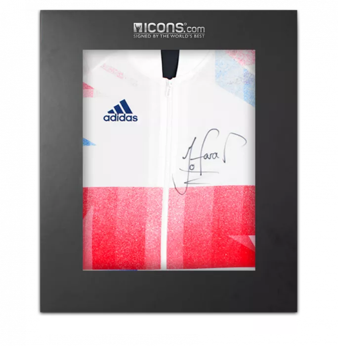 icons Sir Mo Farah Front Signed Team GB Podium Jacket In Deluxe Packaging