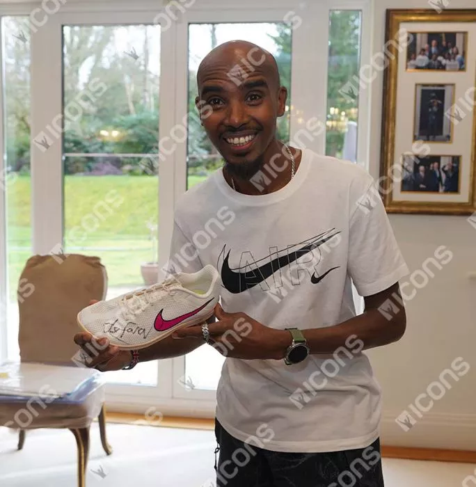 Icons Sir Mo Farah Signed Nike Zoom Rival Distance Spikes