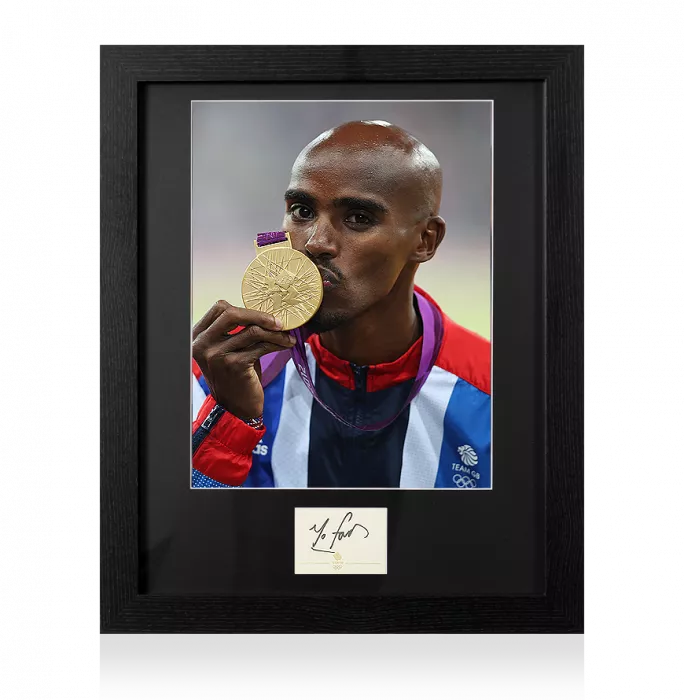 icons Sir Mo Farah Signed Team GB Card and Photo Frame: Option 1