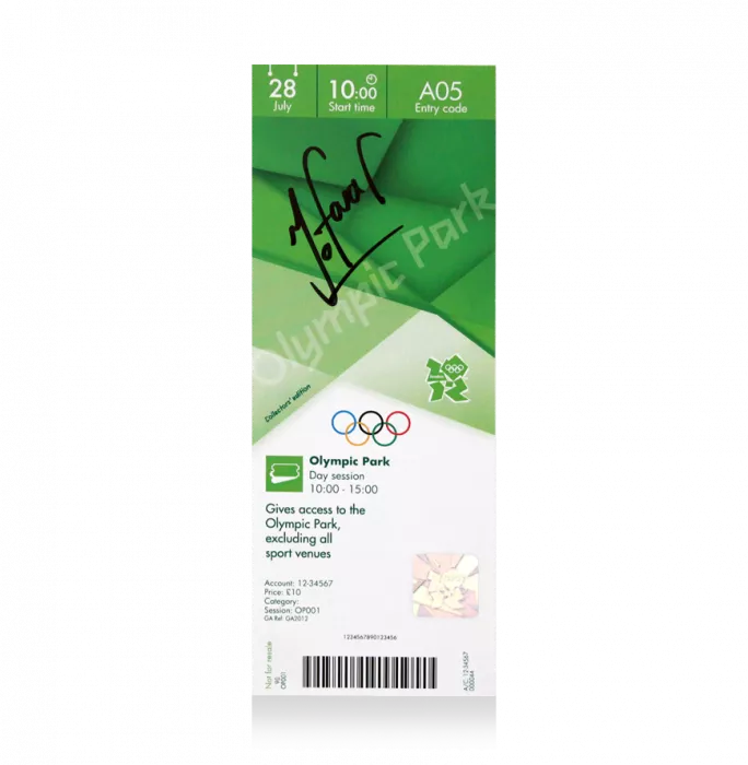 icons Sir Mo Farah Signed Ticket: London 2012 Olympic Park Access