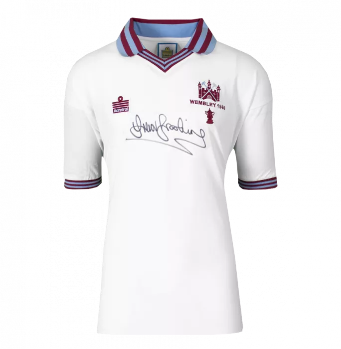 Icons Sir Trevor Brooking Front Signed West Ham Shirt - 1980 FA Cup Final Winner In Classic Frame