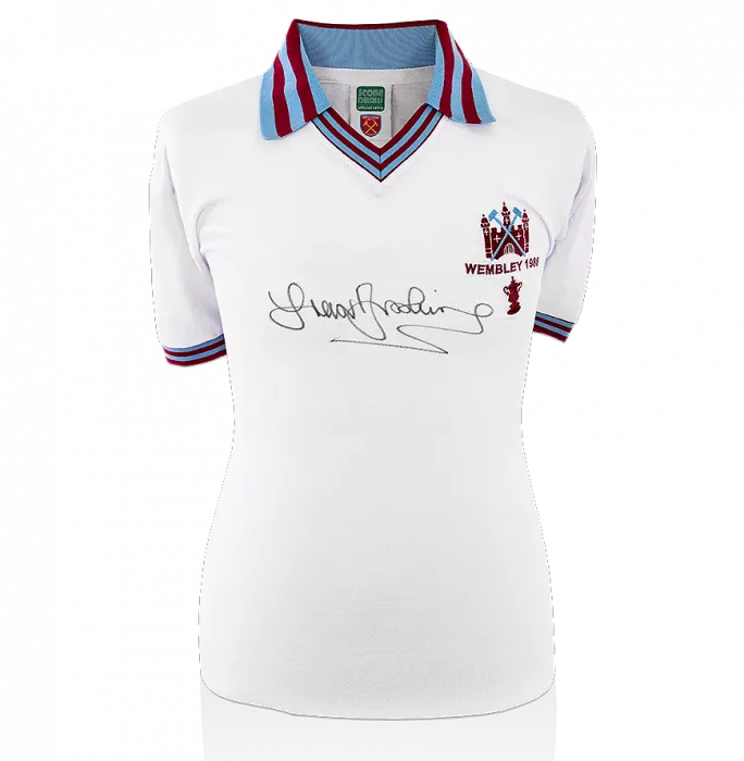 Icons Sir Trevor Brooking Front Signed West Ham Shirt - 1980 FA Cup Final Winner In Classic Frame