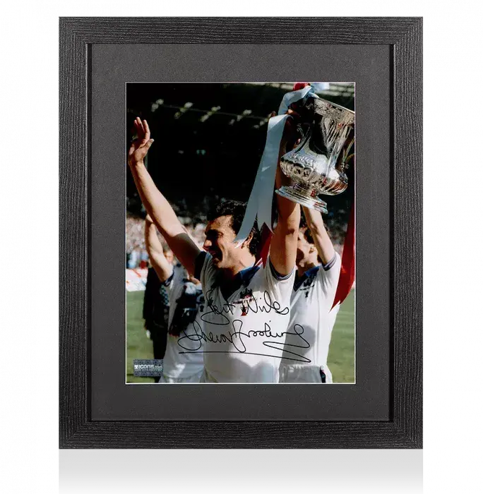 icons Sir Trevor Brooking Signed West Ham United Photo In Black Wooden Frame: 1980 FA Cup Winner