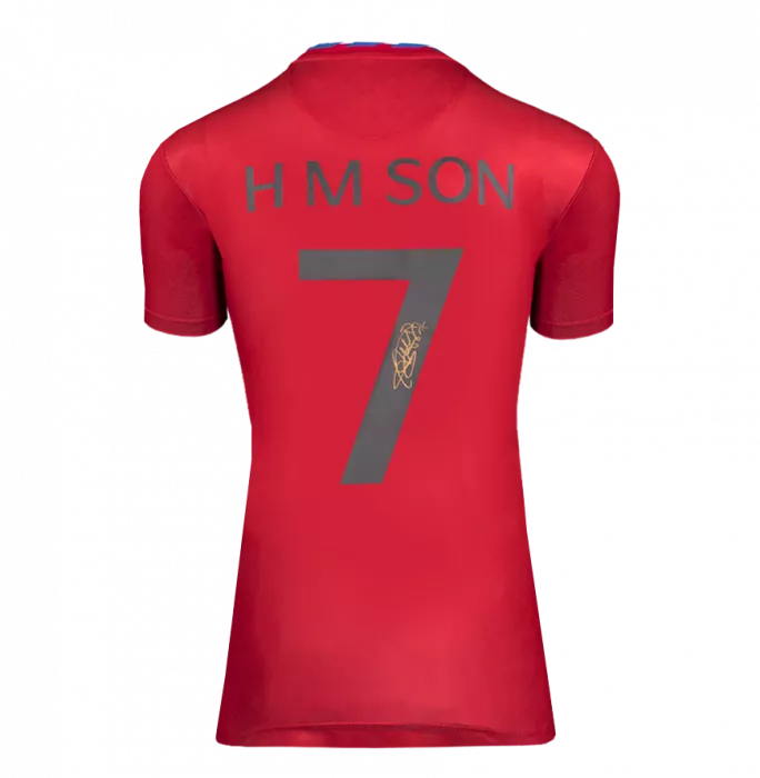 Icons Son Heung-min Back Signed Korea Republic Retro Shirt In Classic Frame