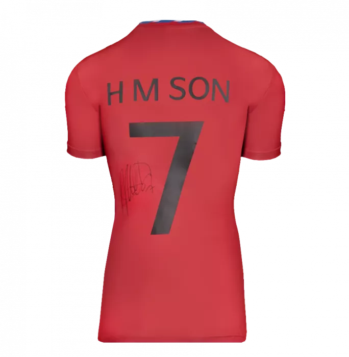 Icons Son Heung-min Back Signed Korea Republic Retro Shirt In Classic Frame