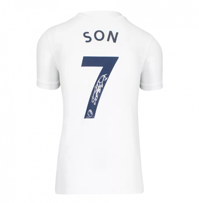 Icons Son Heung-min Back Signed Tottenham Hotspur 2021-22 Home Shirt In Hero Frame: Option 1