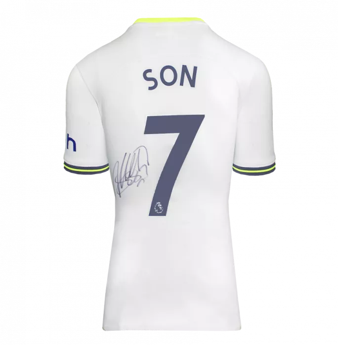 Icons Son Heung-min Back Signed Tottenham Hotspur 2022-23 Home Shirt In Classic Frame