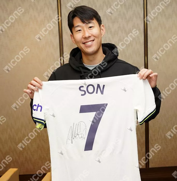 Icons Son Heung-min Back Signed Tottenham Hotspur 2022-23 Home Shirt - Match Issue