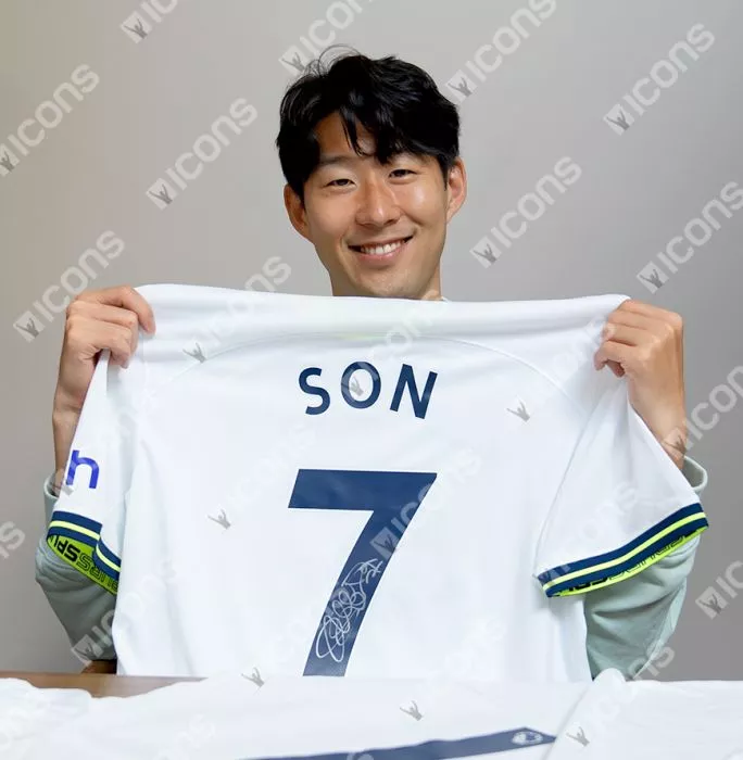 Icons Son Heung-min Back Signed Tottenham Hotspur 2022-23 Home Shirt