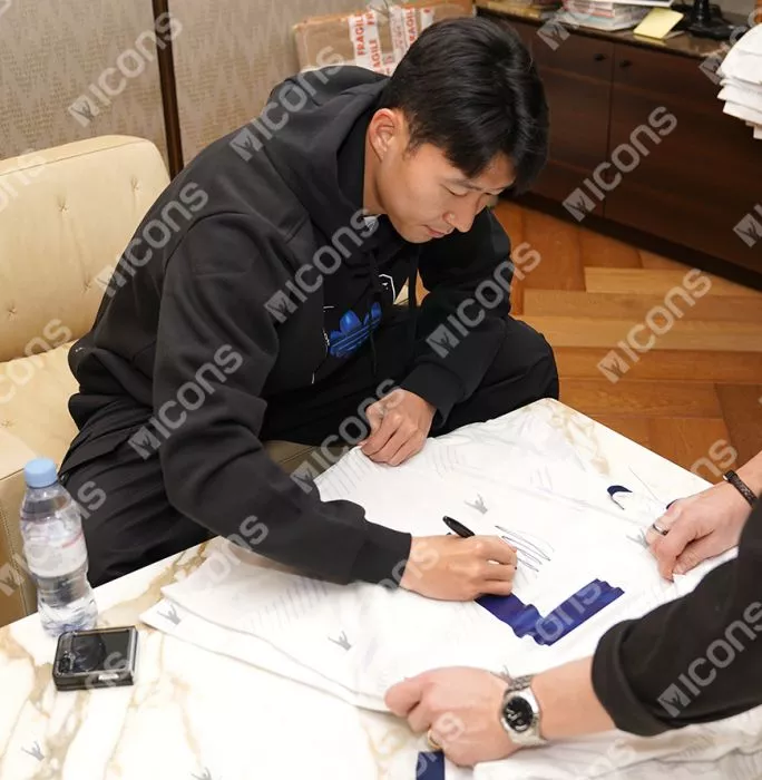 Icons Son Heung-min Back Signed Tottenham Hotspur 2023-24 Home Shirt