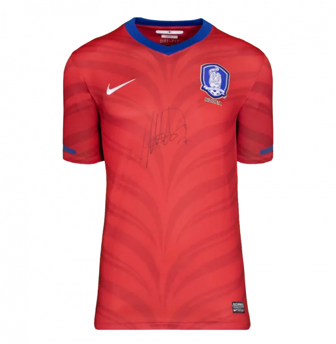 Icons Son Heung-min Front Signed Korea Republic 2010-11 Home Shirt In Classic Frame