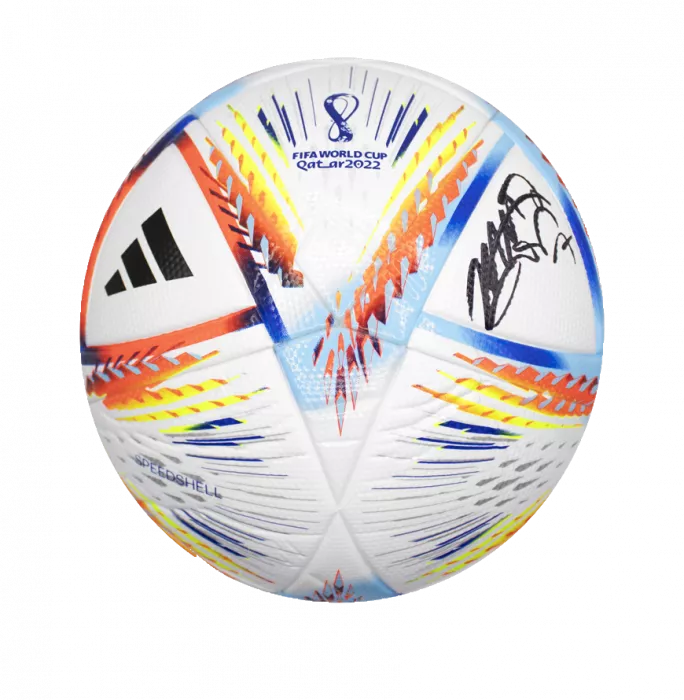 Icons Son Heung-min Signed 2022 FIFA World Cup Football In Acrylic Case