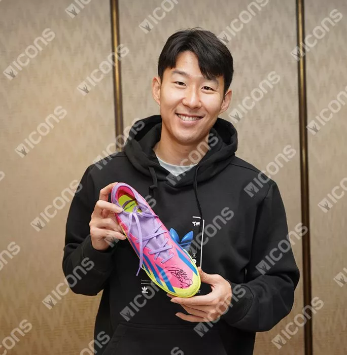 Icons Son Heung-min Signed Adidas Crazyfast HMS Astro Boot In Bubble Frame: Option 1