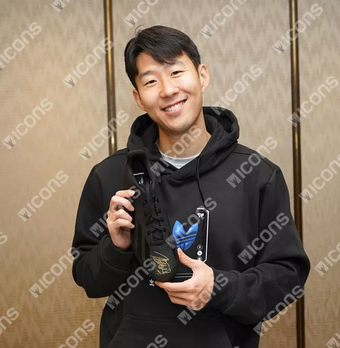 Icons Son Heung-min Signed Adidas X Boot In Acrylic Case