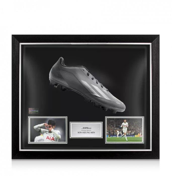 icons Son Heung-min Signed Adidas X Boot In Bubble Frame: Option 1