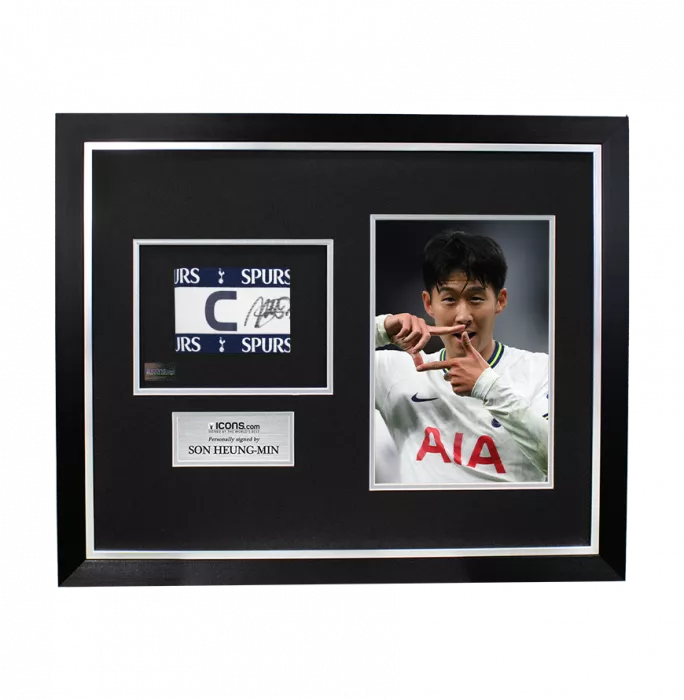 icons Son Heung-min Signed and Framed Tottenham Hotspur Captain's Armband