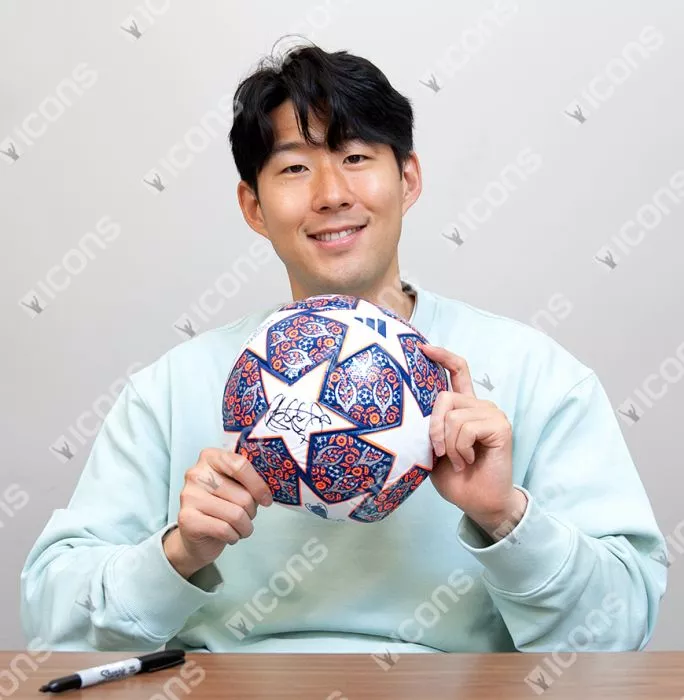 Icons Son Heung-min Signed UEFA Champions League Football