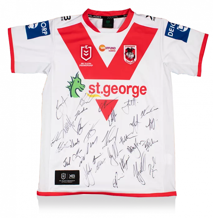 icons St George Illawarra Dragons Squad Signed 2020 NRL Jersey
