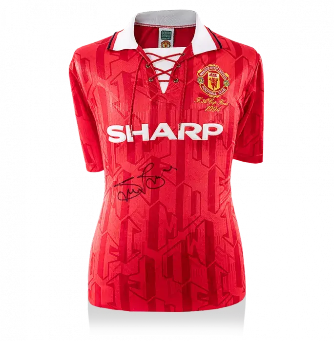 icons Steve Bruce Front Signed Manchester United Home Shirt: 1994 FA Cup Final Special Edition