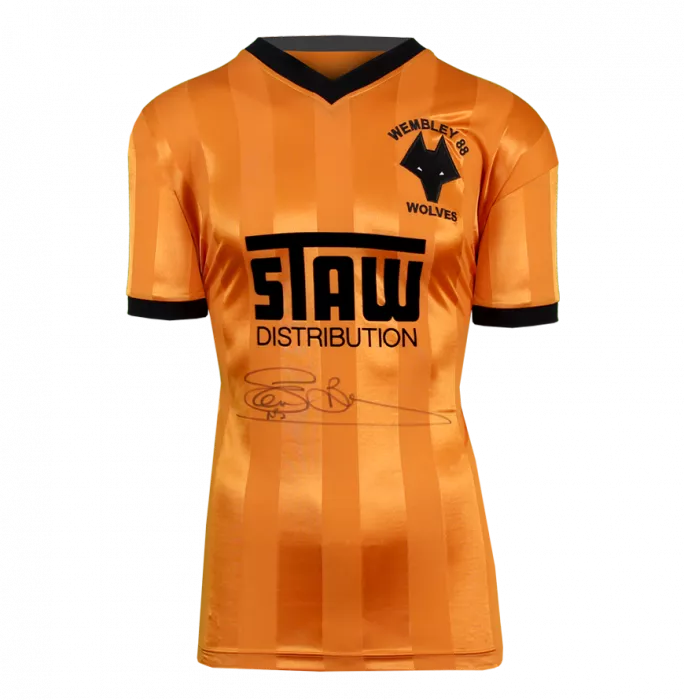 Icons Steve Bull Front Signed Wolverhampton Wanderers Wembley 1988 Home Shirt In Classic Frame