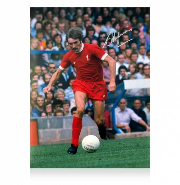 Icons Steve Heighway Signed Liverpool FC Photo In Black Wooden Frame
