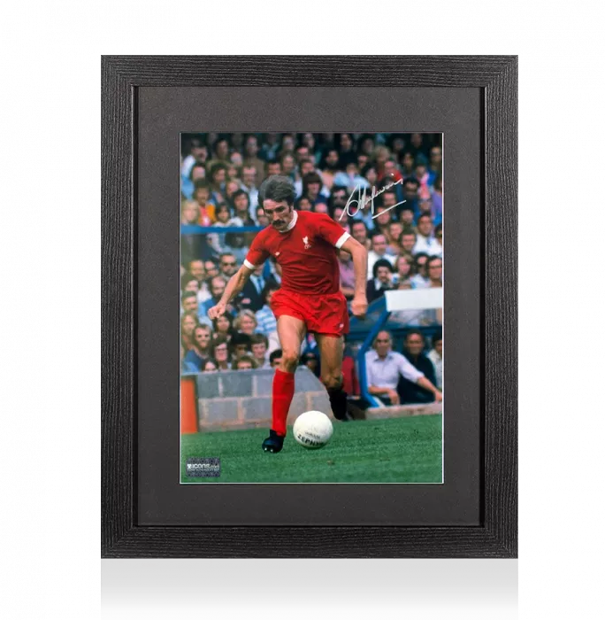 Icons Steve Heighway Signed Liverpool FC Photo In Black Wooden Frame