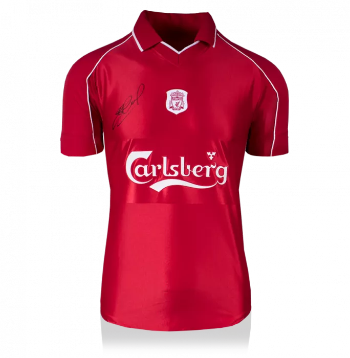 Icons Steven Gerrard Front Signed Liverpool 2000-02 Home Shirt