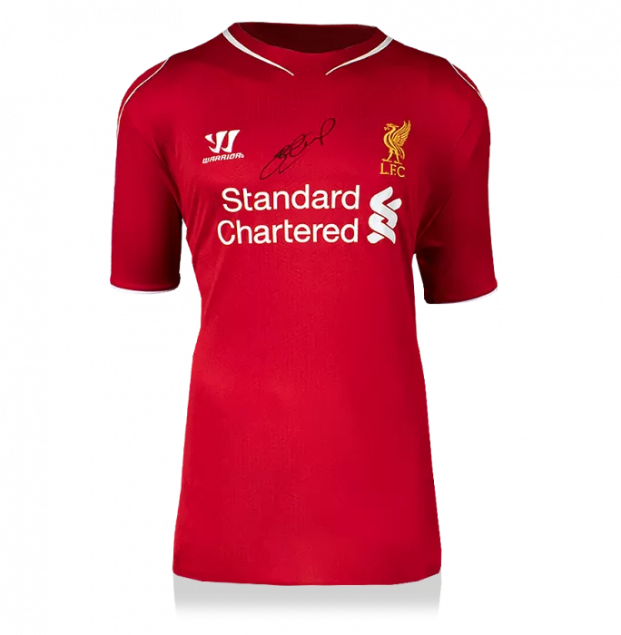 Icons Steven Gerrard Front Signed Liverpool 2014-15 Home Shirt