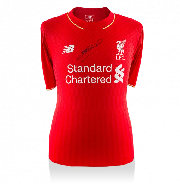 Icons Steven Gerrard Front Signed Liverpool 2015-16 Home Shirt
