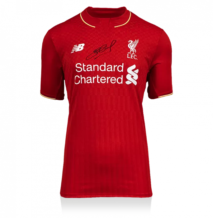icons Steven Gerrard Front Signed Liverpool 2015-16 Home Shirt