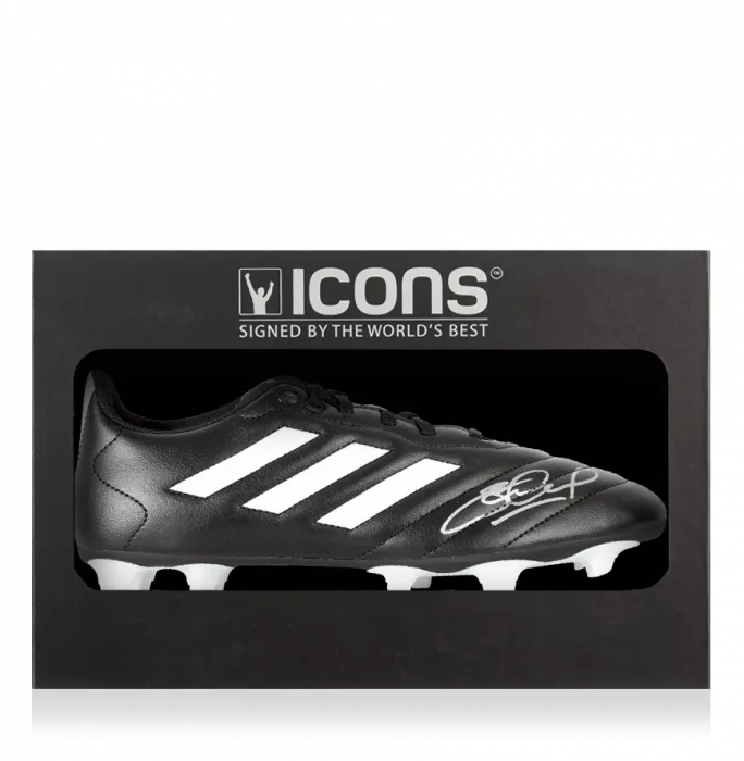 icons Steven Gerrard Signed Adidas Goletto Football Boot In Deluxe Packaging