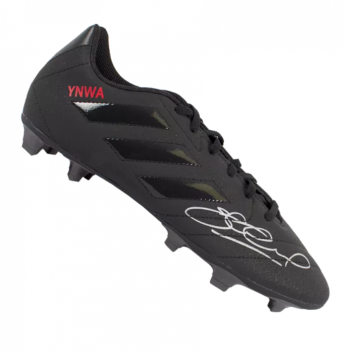 Icons Steven Gerrard Signed Black Adidas Blackout Boot In Acrylic Case: YNWA Edition