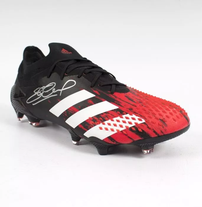Icons Steven Gerrard Signed Black And Red Adidas Predator 20.1 Boot In Acrylic Case